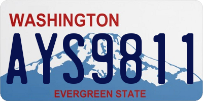 WA license plate AYS9811