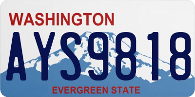 WA license plate AYS9818