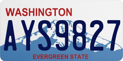 WA license plate AYS9827