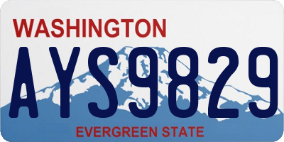 WA license plate AYS9829
