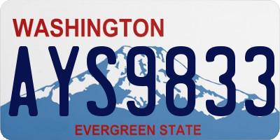 WA license plate AYS9833