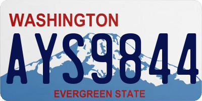 WA license plate AYS9844