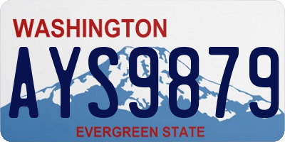 WA license plate AYS9879