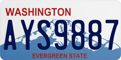 WA license plate AYS9887