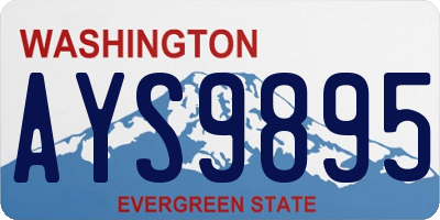 WA license plate AYS9895