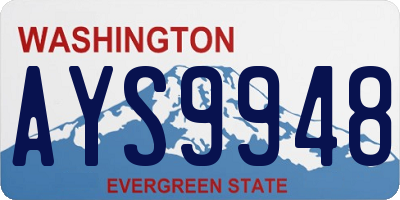 WA license plate AYS9948