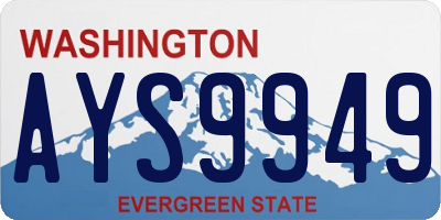 WA license plate AYS9949