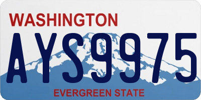 WA license plate AYS9975