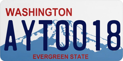 WA license plate AYT0018