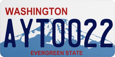 WA license plate AYT0022