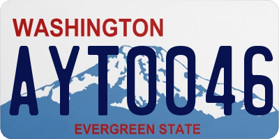 WA license plate AYT0046