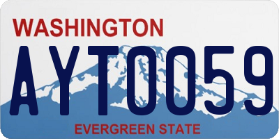 WA license plate AYT0059