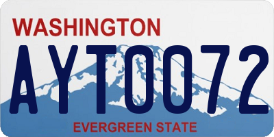 WA license plate AYT0072