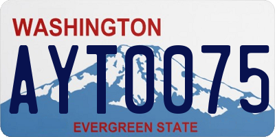 WA license plate AYT0075