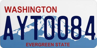 WA license plate AYT0084