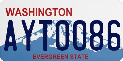 WA license plate AYT0086