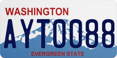 WA license plate AYT0088