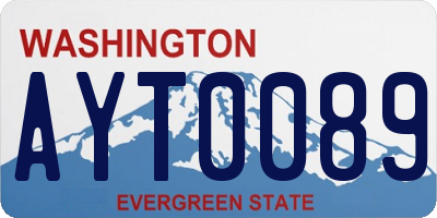 WA license plate AYT0089