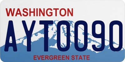 WA license plate AYT0090