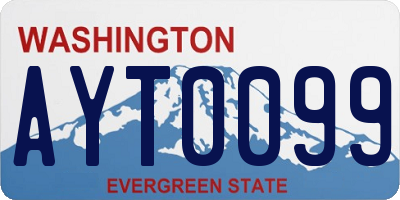 WA license plate AYT0099