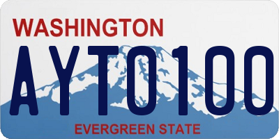 WA license plate AYT0100