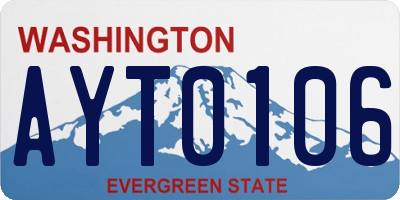 WA license plate AYT0106