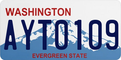 WA license plate AYT0109