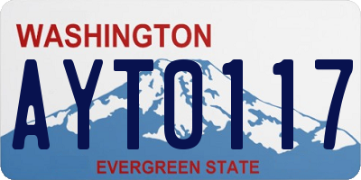 WA license plate AYT0117