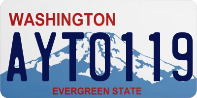 WA license plate AYT0119