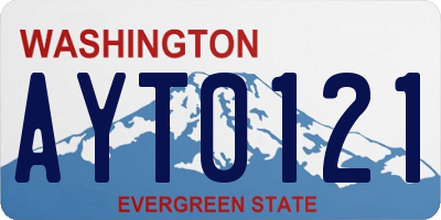 WA license plate AYT0121