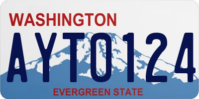 WA license plate AYT0124