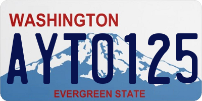 WA license plate AYT0125