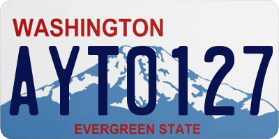 WA license plate AYT0127