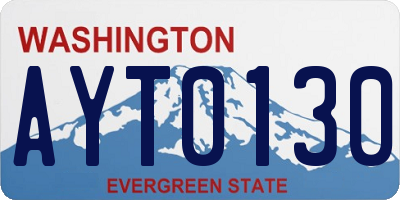 WA license plate AYT0130