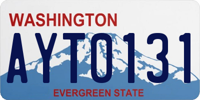 WA license plate AYT0131