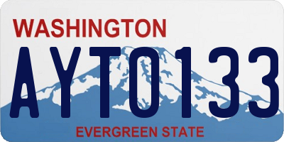 WA license plate AYT0133