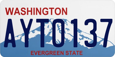 WA license plate AYT0137