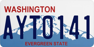 WA license plate AYT0141