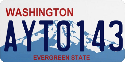 WA license plate AYT0143