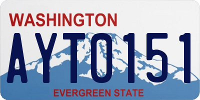 WA license plate AYT0151