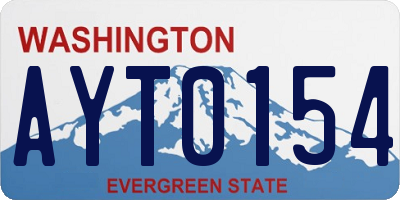 WA license plate AYT0154