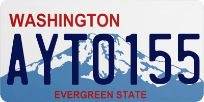 WA license plate AYT0155