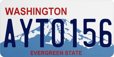 WA license plate AYT0156