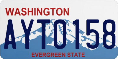 WA license plate AYT0158