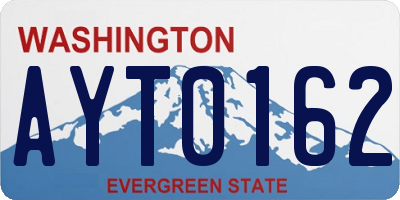 WA license plate AYT0162