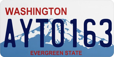 WA license plate AYT0163