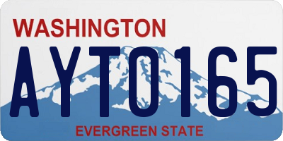 WA license plate AYT0165
