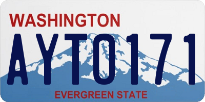 WA license plate AYT0171