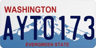 WA license plate AYT0173