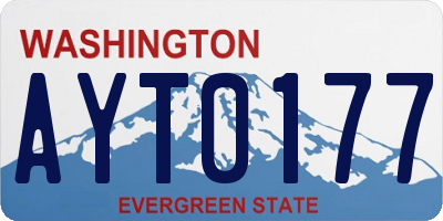 WA license plate AYT0177